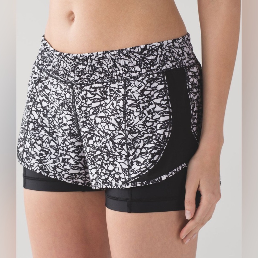 lululemon athletica Black and White Athletic Shorts